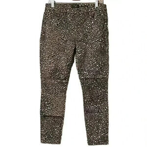 Jen7 Ankle Skinny Pants Women’s 8 Leopard Mob Wife Fearless Eye Catching NWOT